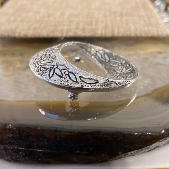 Vintage Emmons silver flower brooch 2” - Picture 8 of 12